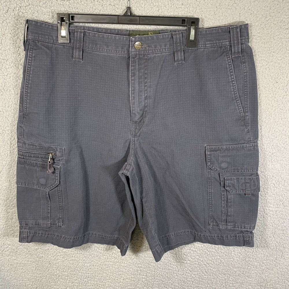 S Eddie Bauer Relaxed Fit Ripstop Cargo Shorts Grey Men's Size 38